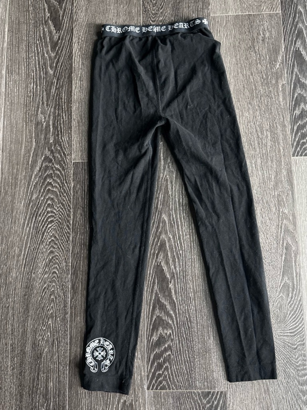 Chrome Hearts Black Kids Logo Waistband Leggings